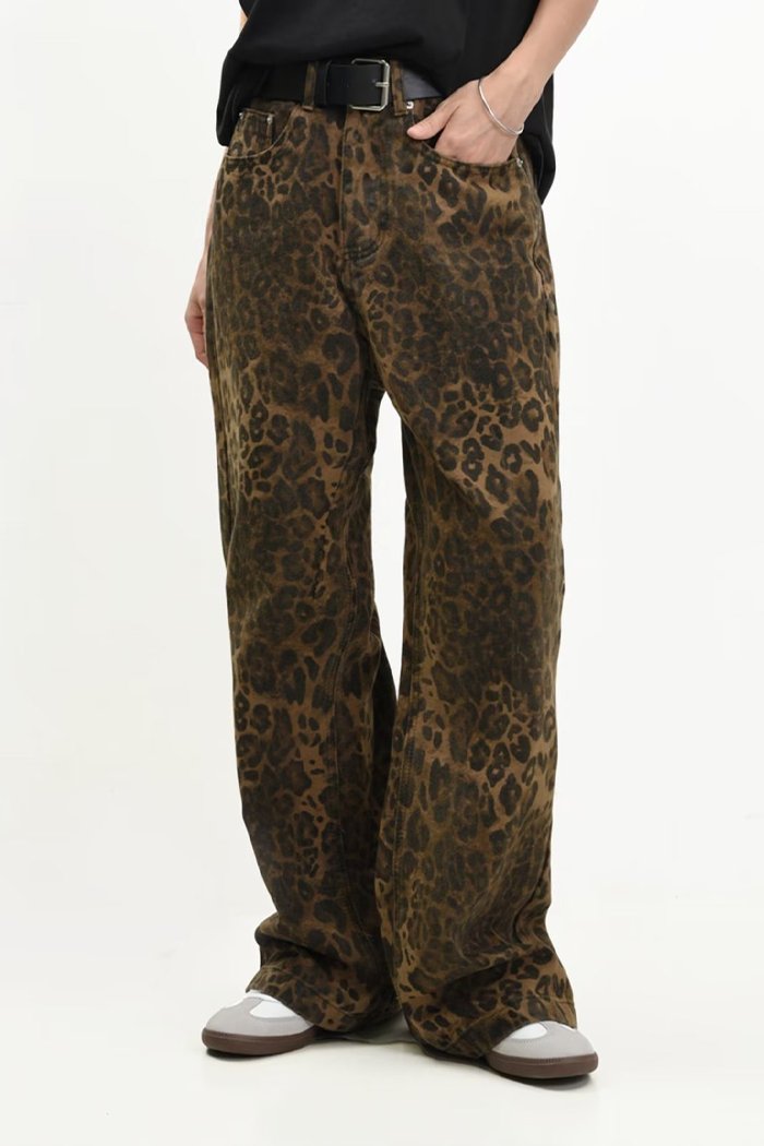 Weite Hose mit Leopardenmuster | Lässiger Chic | Modischer Statement-Look