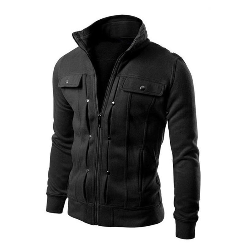 Herren-Stehkragenjacke mit Brusttaschen