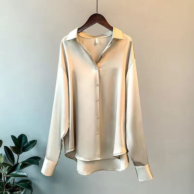 Langärmelige Fließende Nympha Bluse