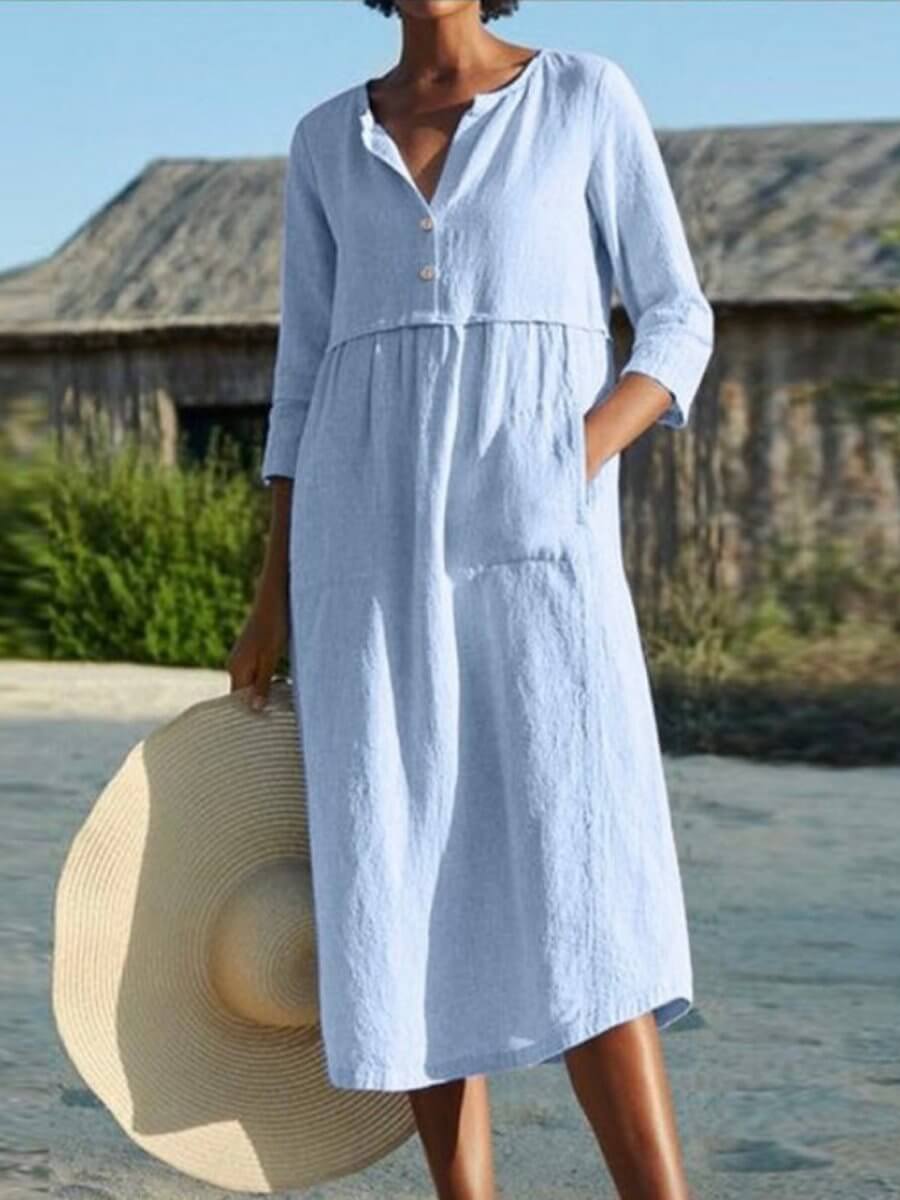 Midi Shirtkleid