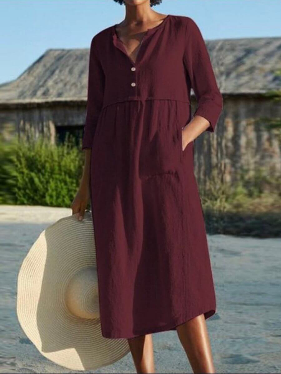 Midi Shirtkleid