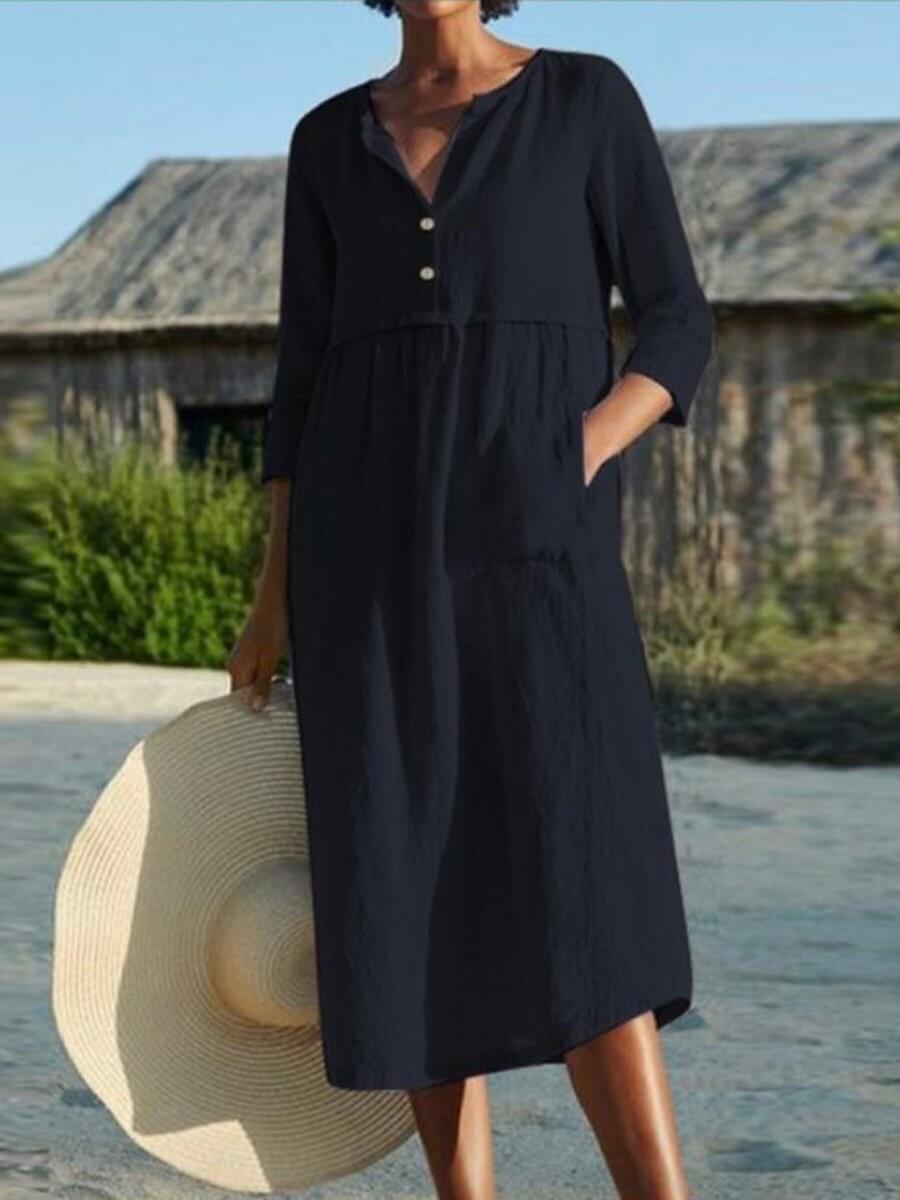 Midi Shirtkleid