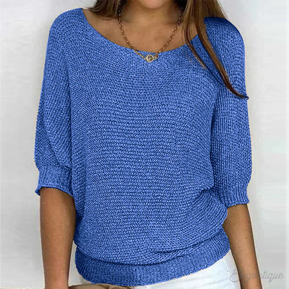 Warmer modischer Strickpullover für Frauen