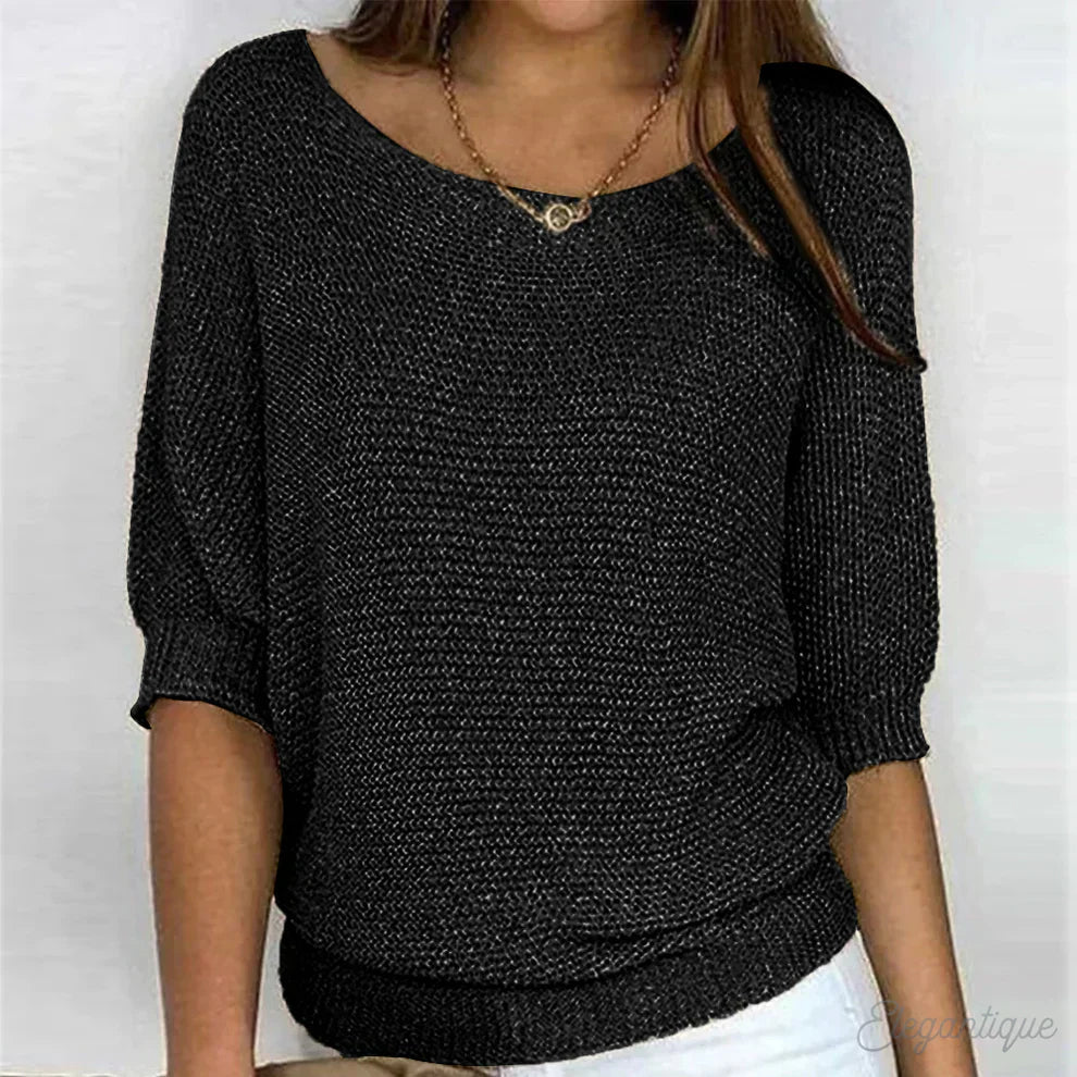 Warmer modischer Strickpullover für Frauen