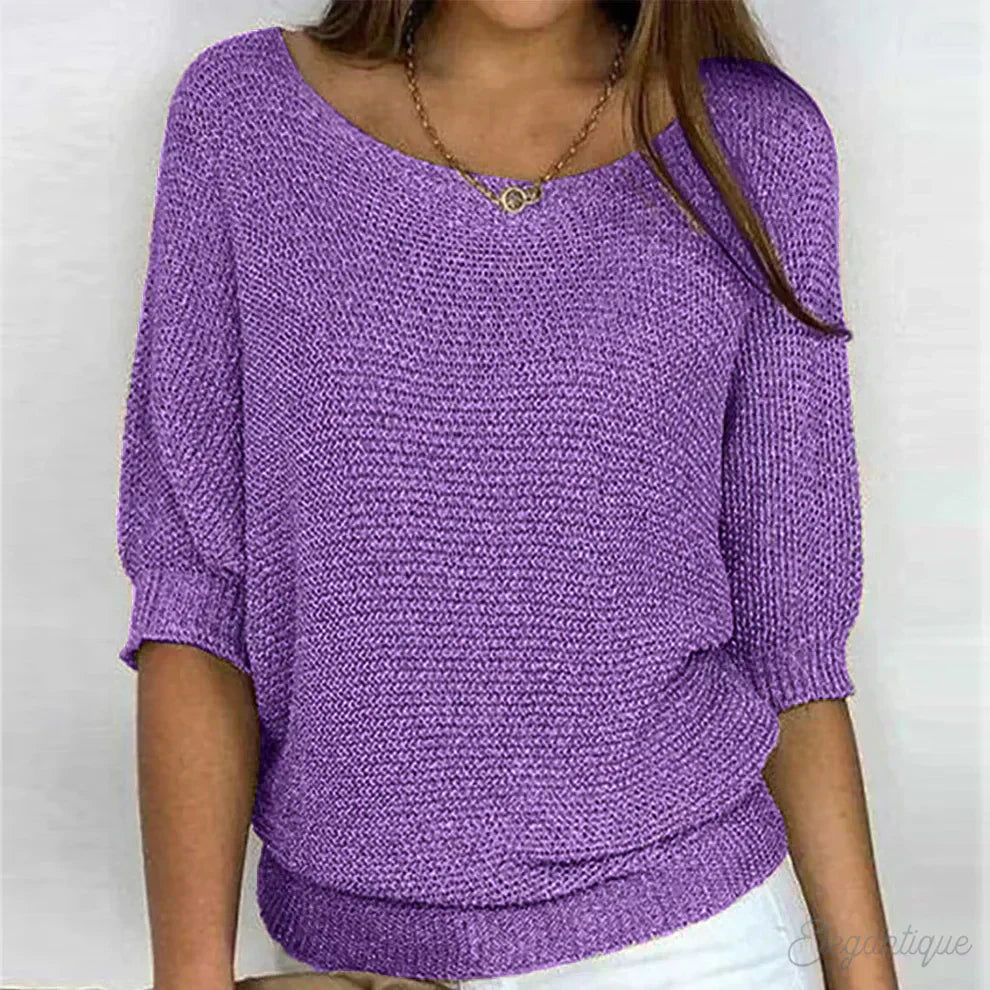 Warmer modischer Strickpullover für Frauen