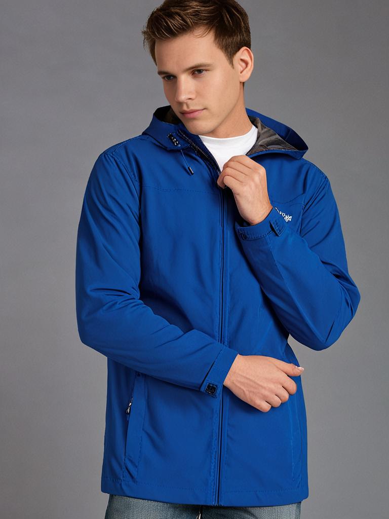 Wasserdichte Regenjacke Herren Atmungsaktiv Polyester