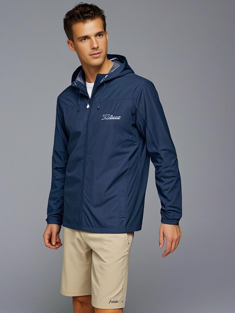 Wasserdichte Regenjacke Herren Atmungsaktiv Polyester