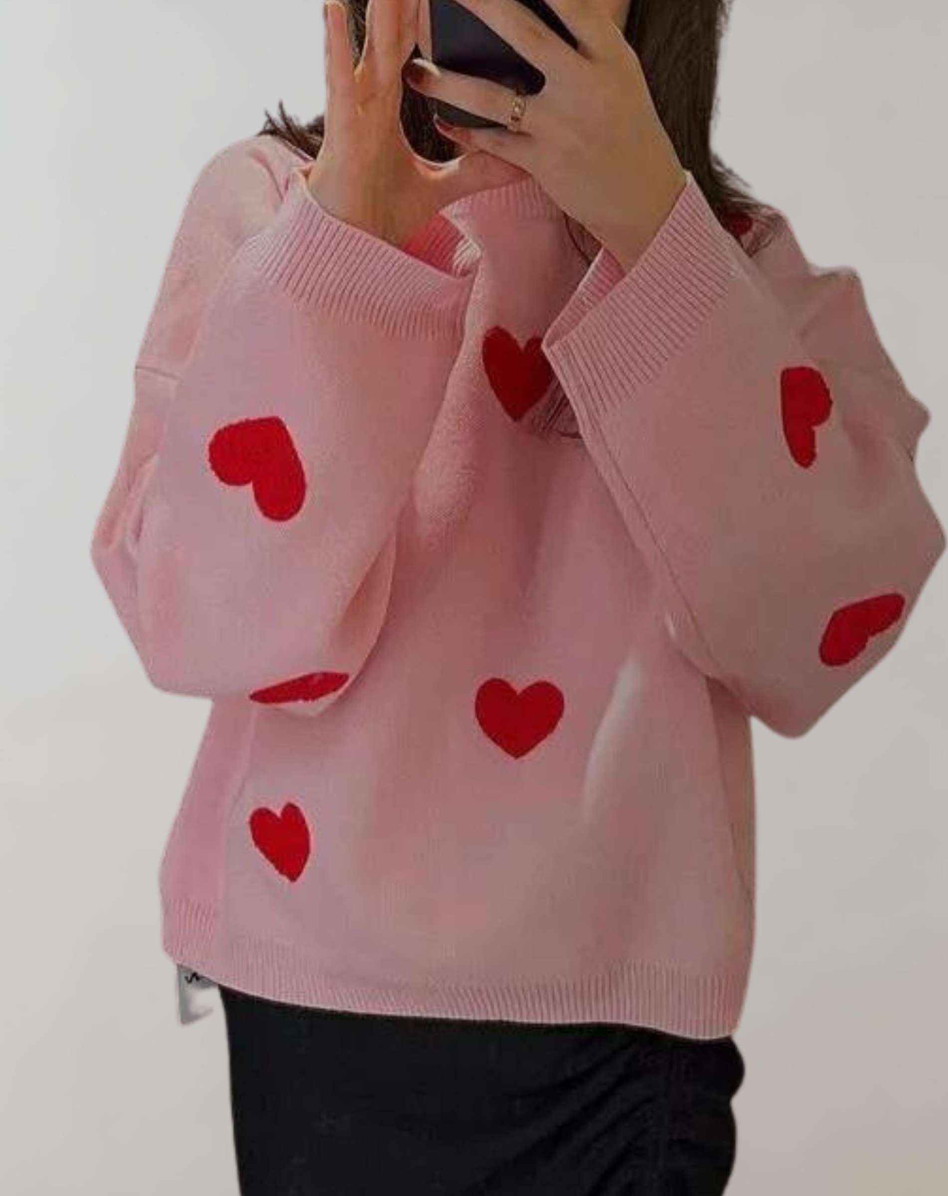 Vergie - Übergroßer Pullover mit Rundhalsausschnitt