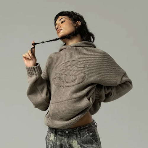 Affe| Hochwertiger Gestrickter Streetwear-Hoodie