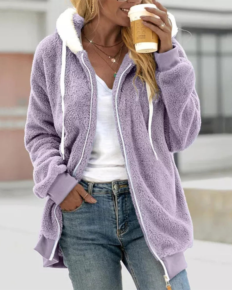 Weiche Jacke mit Reißverschluss für Damen