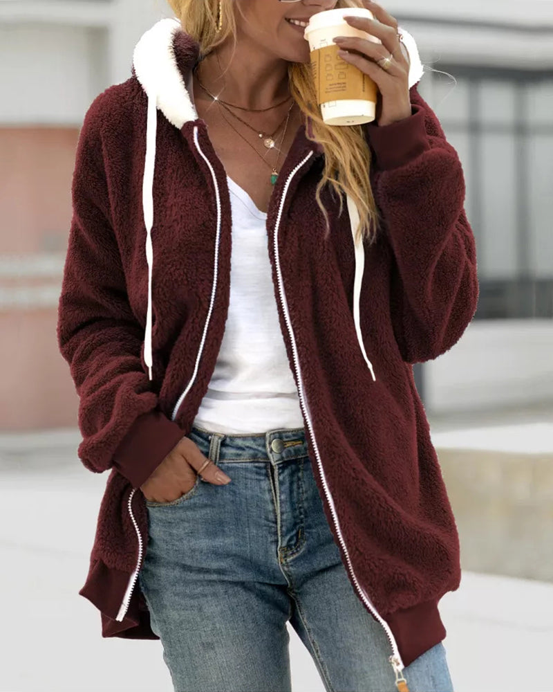 Weiche Jacke mit Reißverschluss für Damen