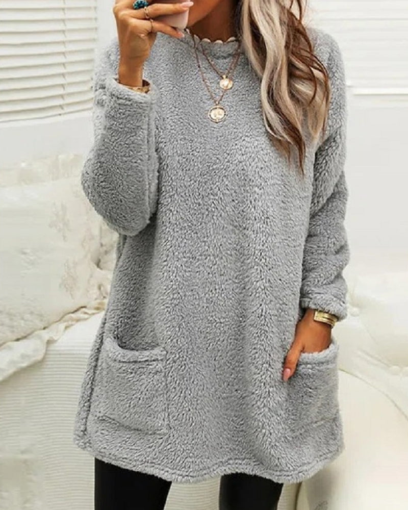 Weicher Pullover in Übergröße für Damen
