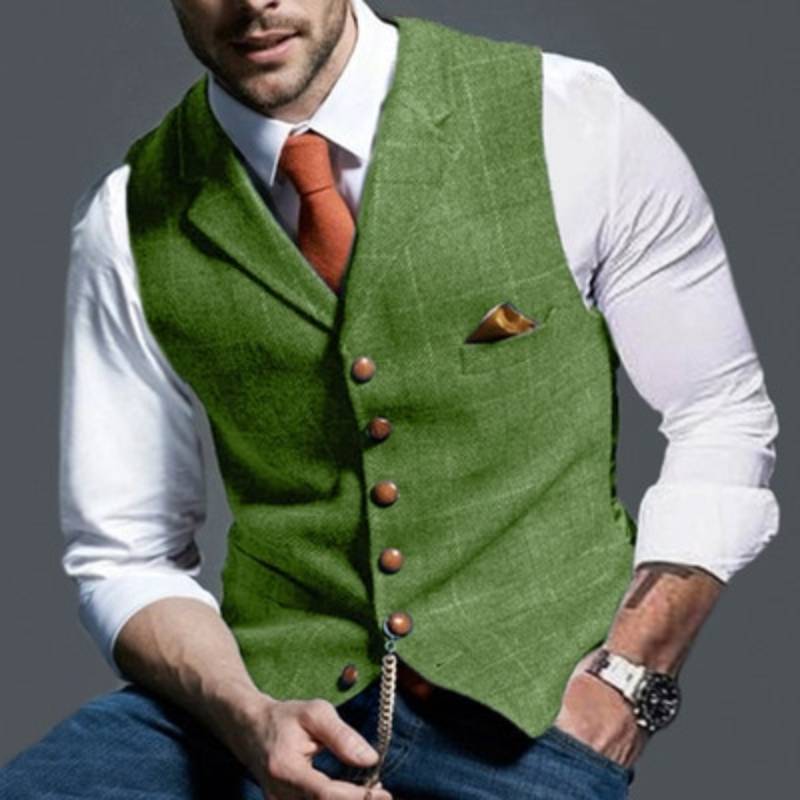 Kian | Herren Elegante Karo-Weste