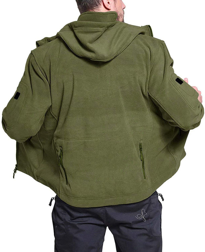 Winddichte outdoor-fleecejacke für herren