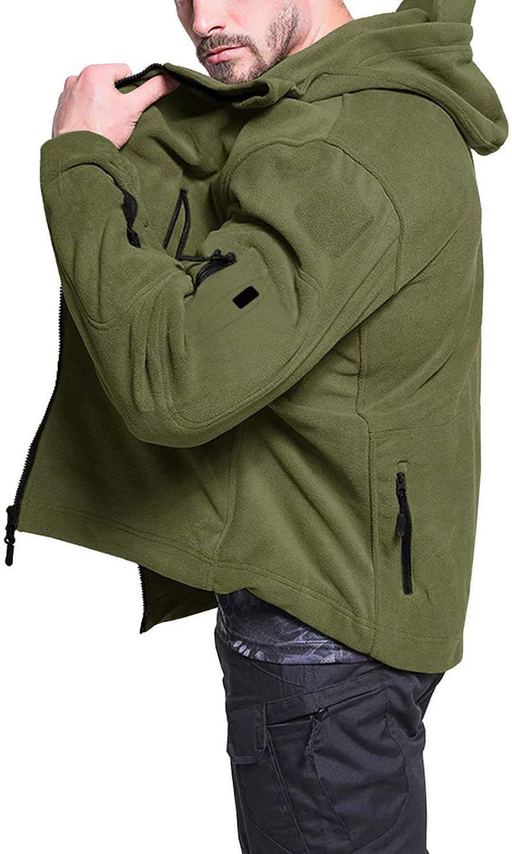 Winddichte outdoor-fleecejacke für herren