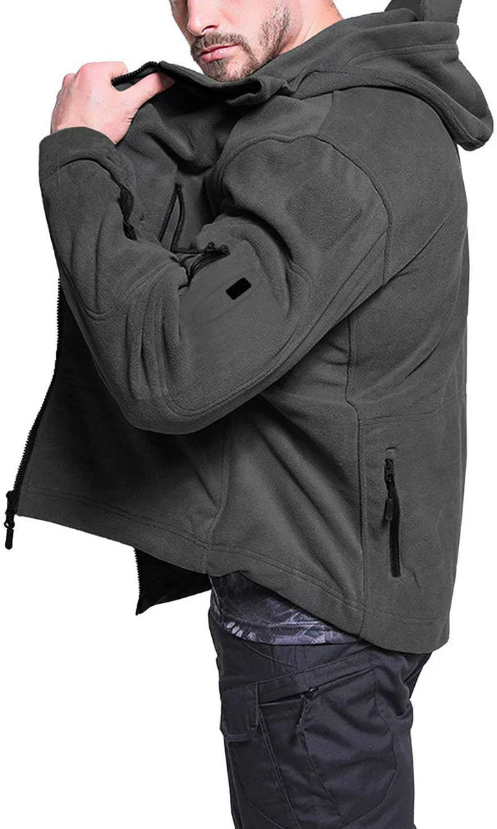 Winddichte outdoor-fleecejacke für herren