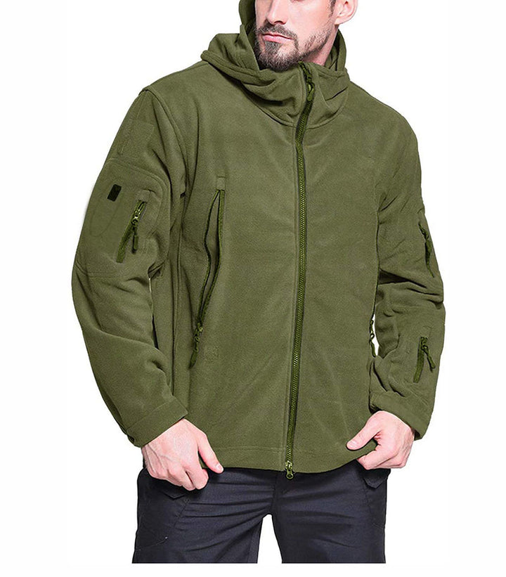 Winddichte outdoor-fleecejacke für herren