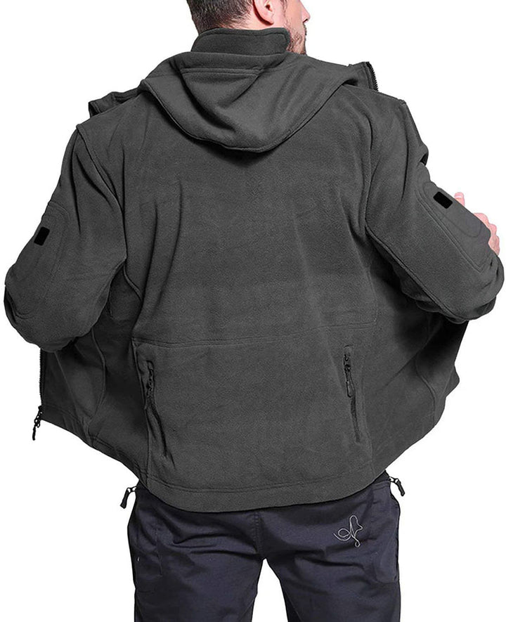Winddichte outdoor-fleecejacke für herren