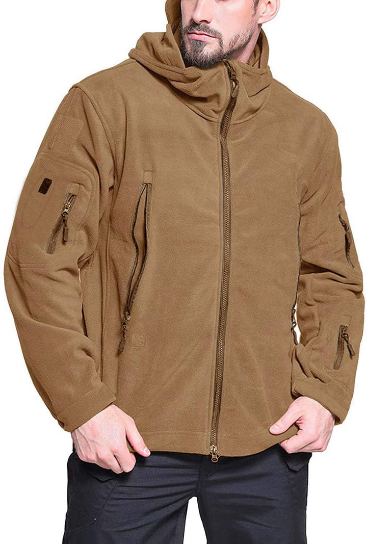 Winddichte outdoor-fleecejacke für herren