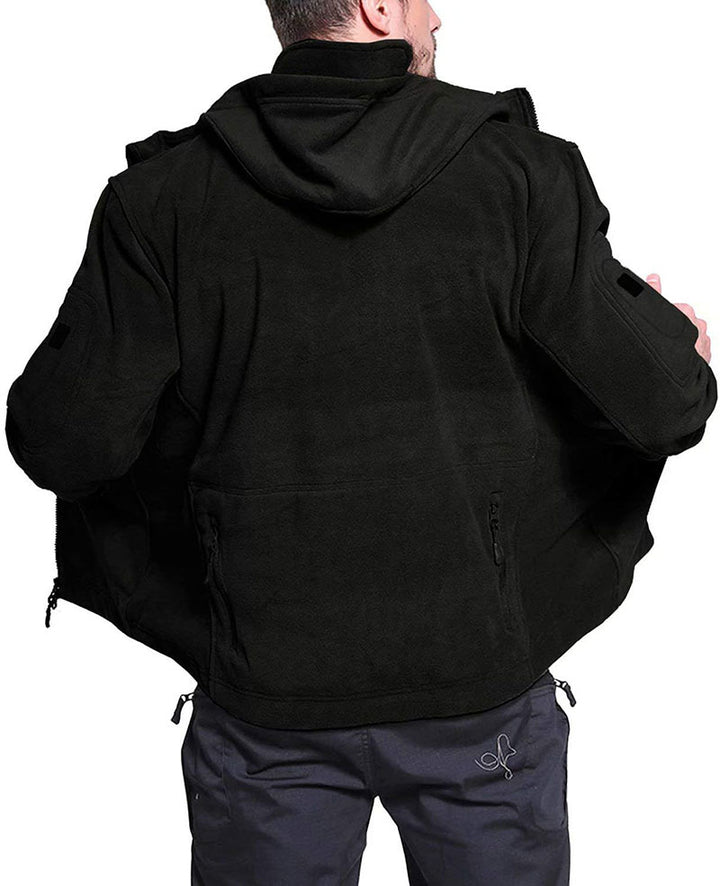 Winddichte outdoor-fleecejacke für herren