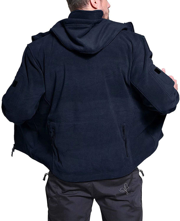 Winddichte outdoor-fleecejacke für herren