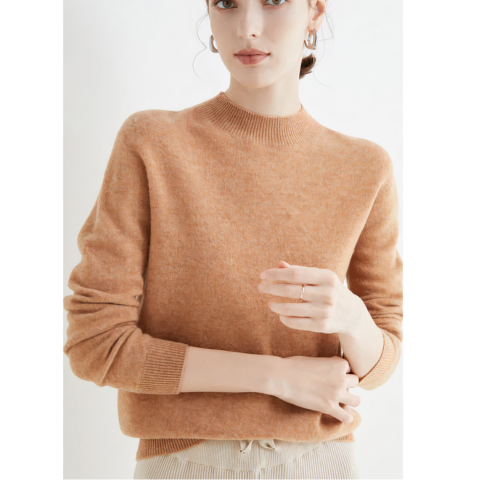 Zollana | Damen Warme Kaschmir Pullover | Halb-Rollkragen