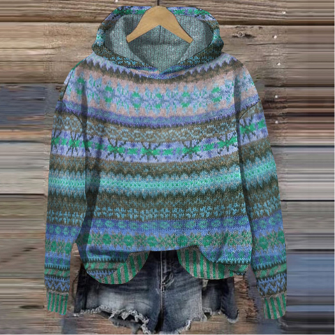Scarlette | Lässige Damen Winter Kapuzen Pullover | Norweger