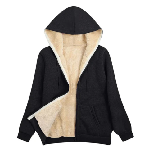 Gene | Damen Stylische Winter Kapuzenjacke | Reissverschluss