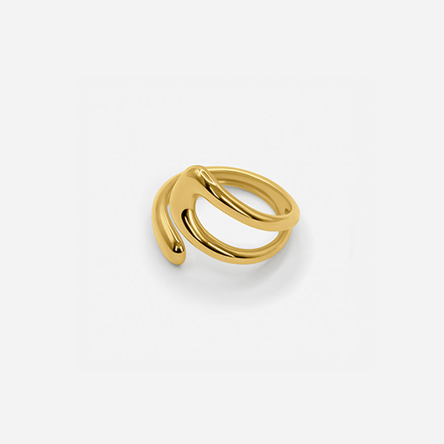 Skulpturaler Goldring – Ein modernes Highlight für deinen Look