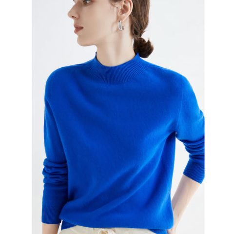 Zollana | Damen Warme Kaschmir Pullover | Halb-Rollkragen