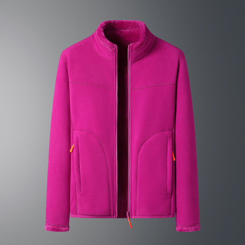 Parker - Lässige Herbst Fleece-Strickjacke mit Reißverschlusstaschen für Damen