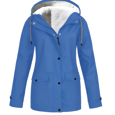 Arianda | Damen Stylische Kapuzen Regen Jacke | Wasserdicht