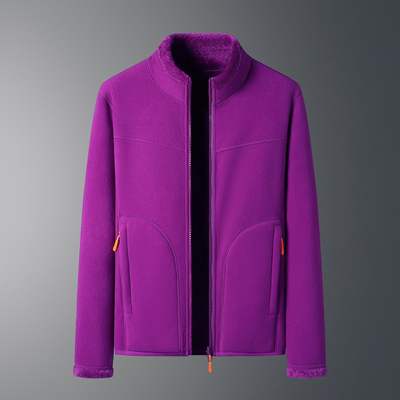 Parker - Lässige Herbst Fleece-Strickjacke mit Reißverschlusstaschen für Damen