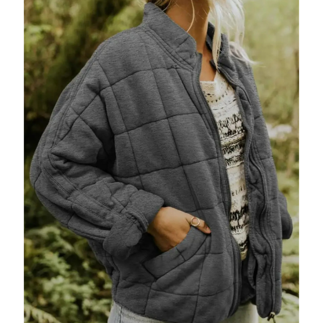 Damen Warme Reißverschluss Jacke