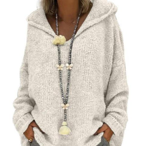 Kreeza | Damen Klassische Winter Kapuzen Pulli | Übergröße