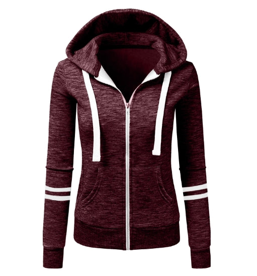 Adeline - Schicker und Schlanker Winter-Wollhoodie mit Reißverschluss für Damen