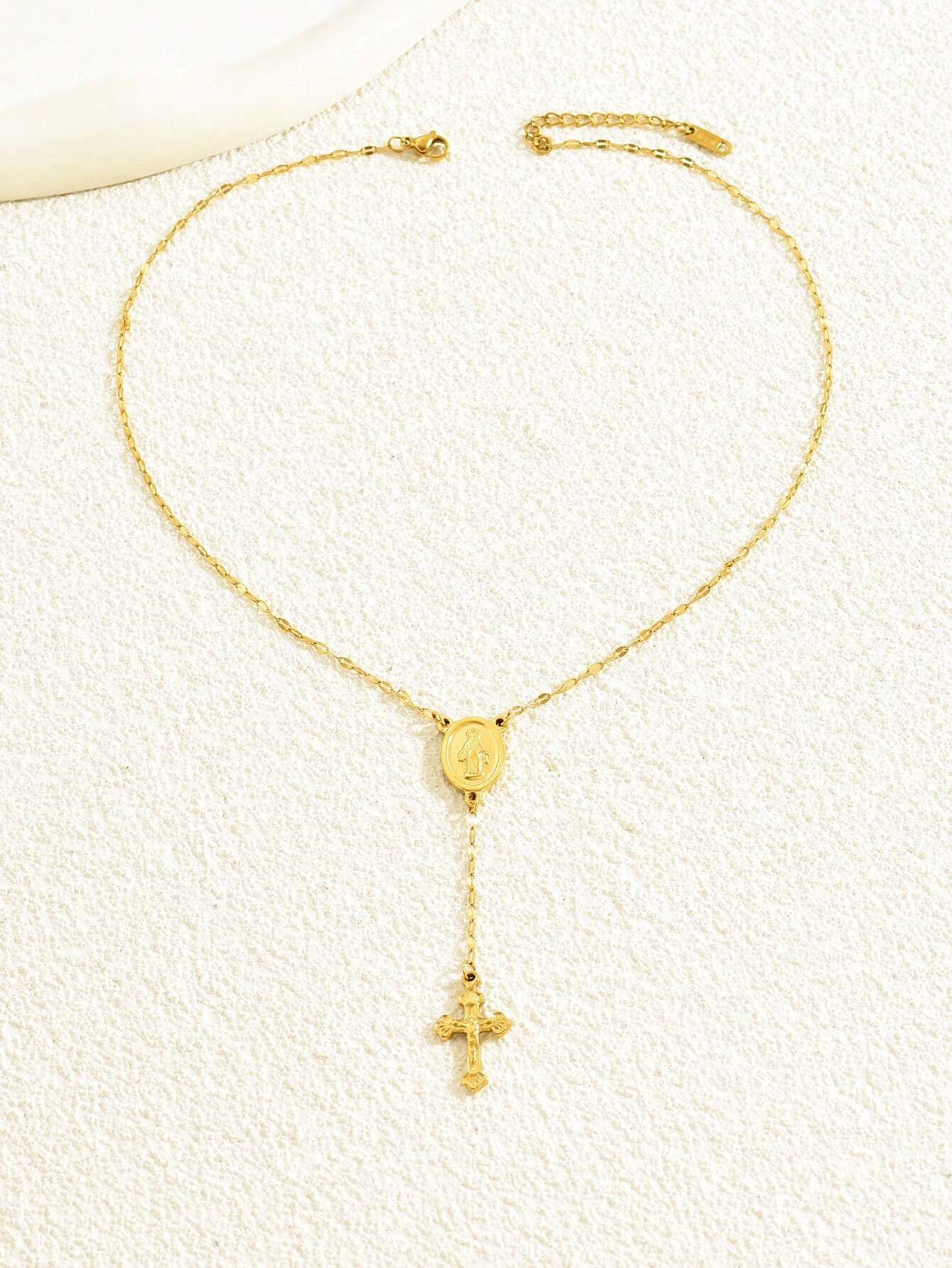 Rechel | Elegante Christliche Kreuz-Halskette