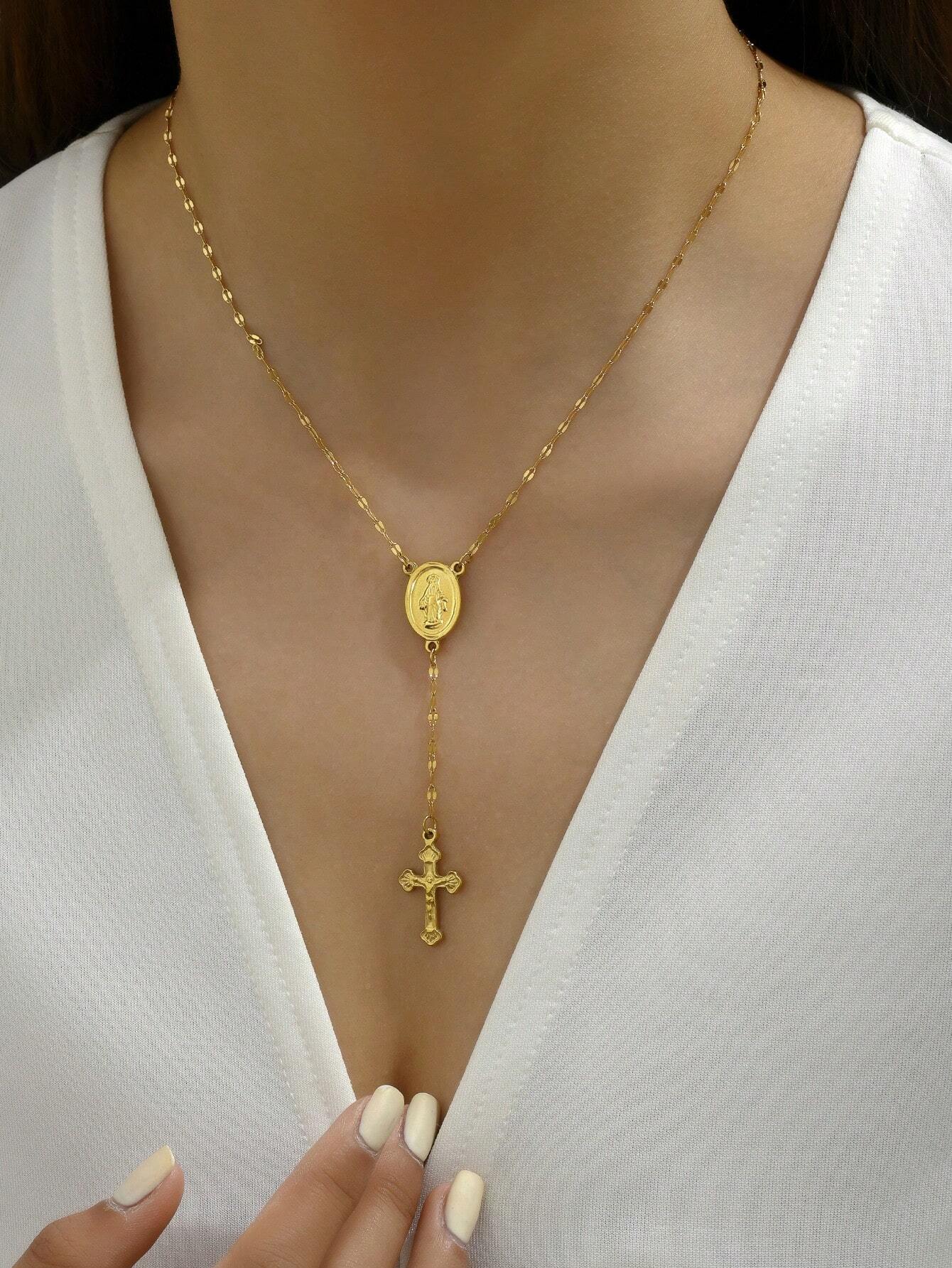 Rechel | Elegante Christliche Kreuz-Halskette