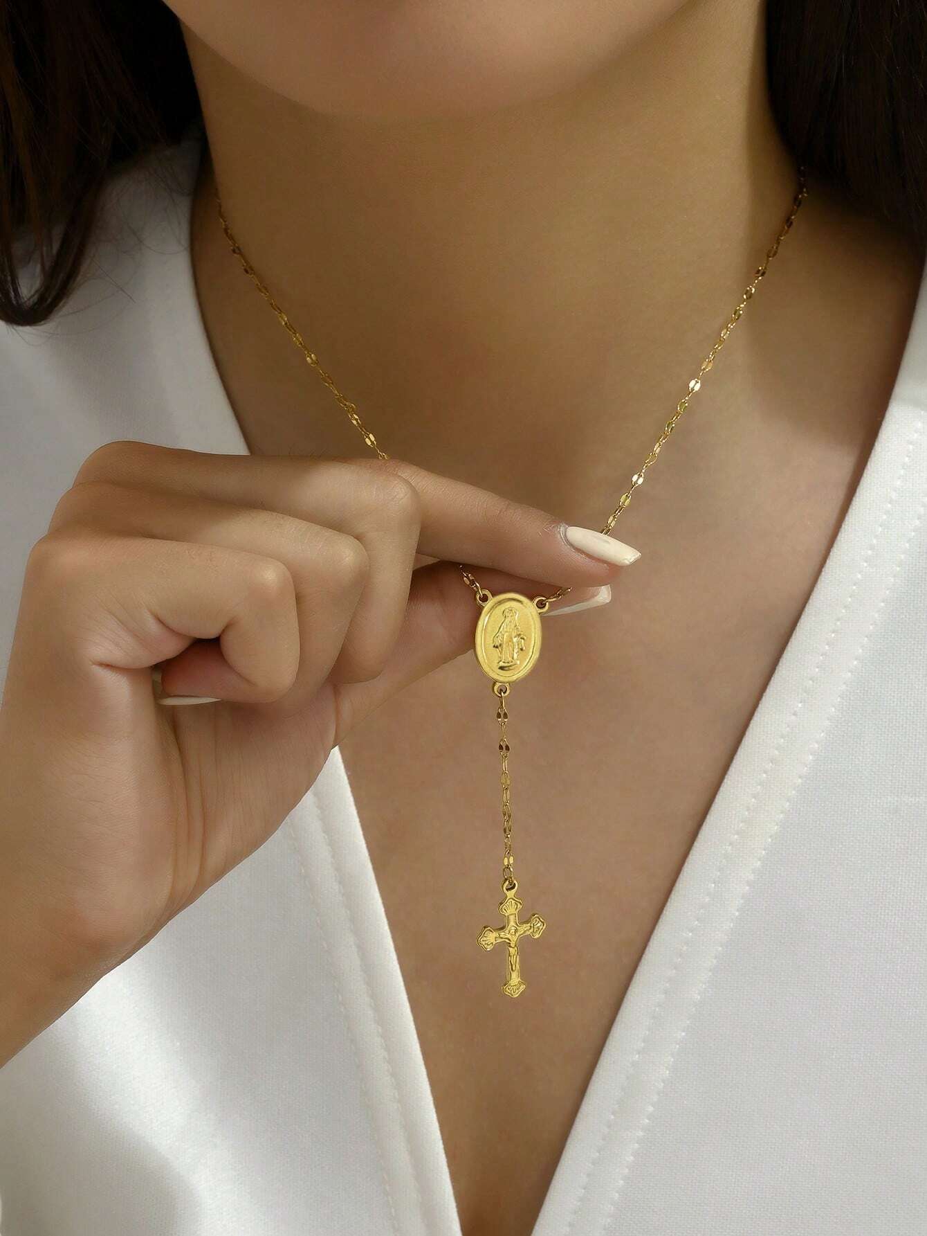 Rechel | Elegante Christliche Kreuz-Halskette
