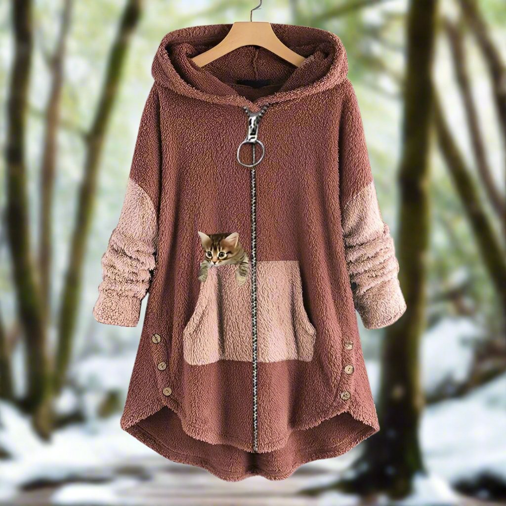 Weiche Jacke mit Reißverschluss für Damen