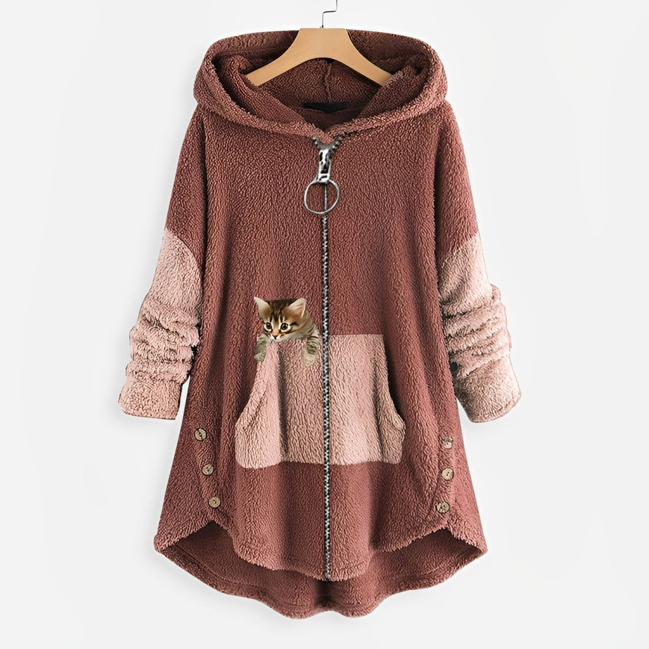 Weiche Jacke mit Reißverschluss für Damen