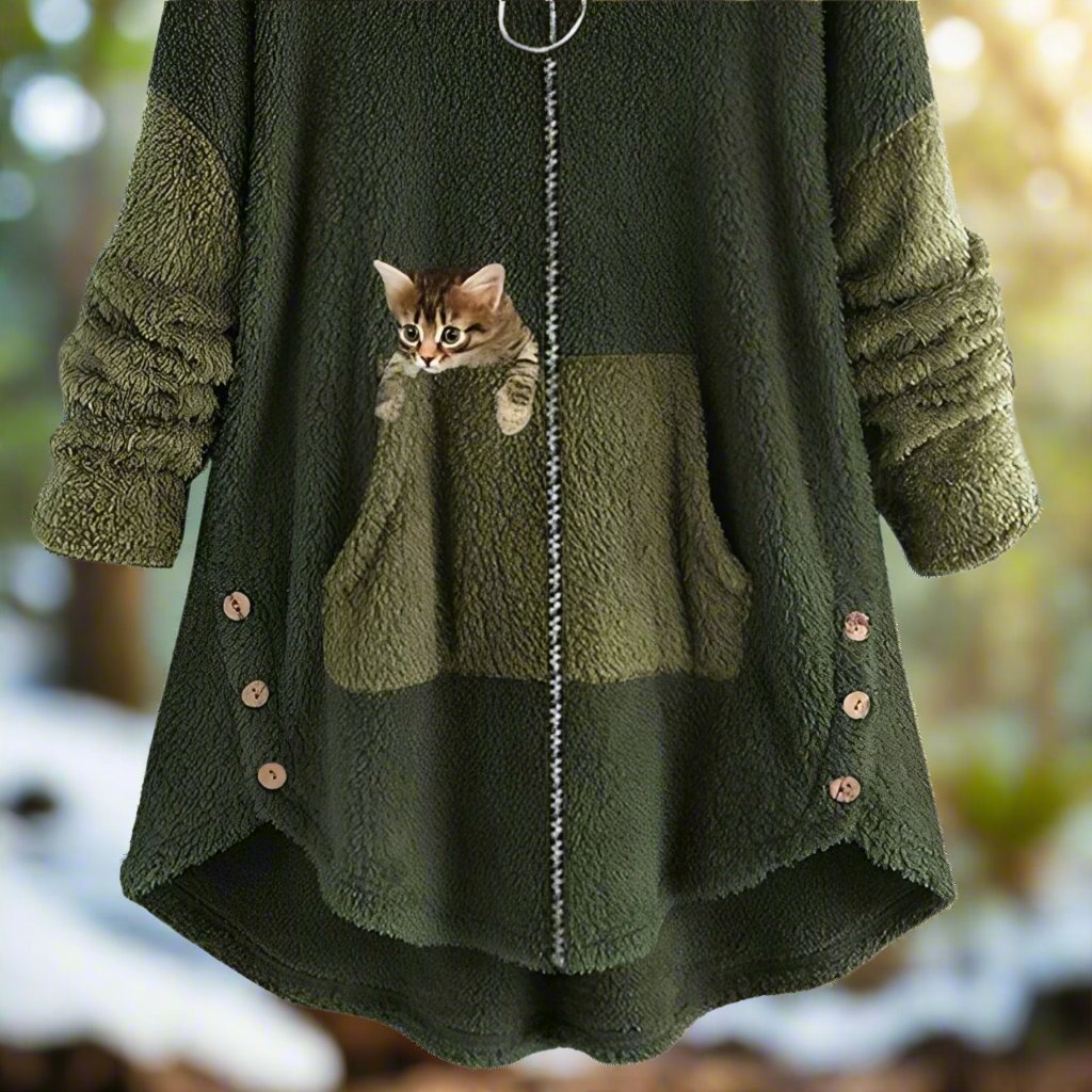 Weiche Jacke mit Reißverschluss für Damen