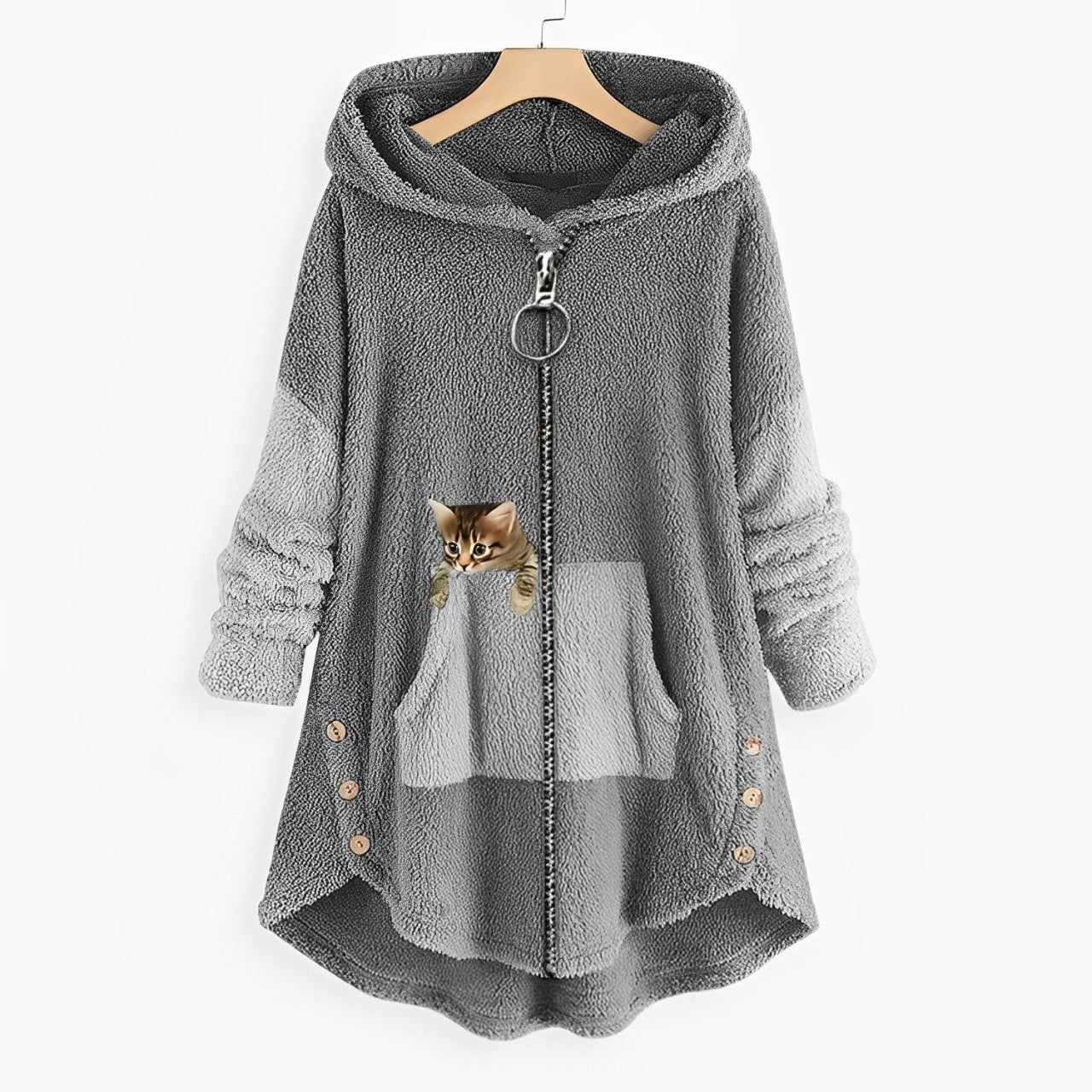Weiche Jacke mit Reißverschluss für Damen