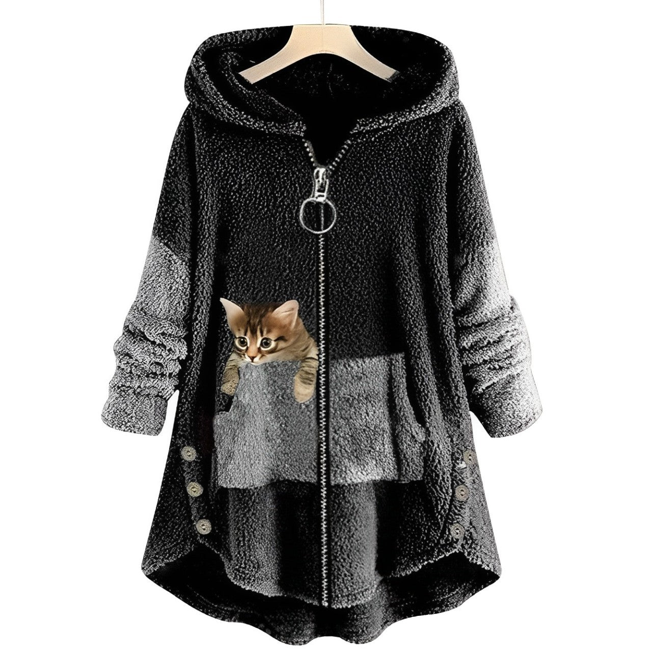Weiche Jacke mit Reißverschluss für Damen