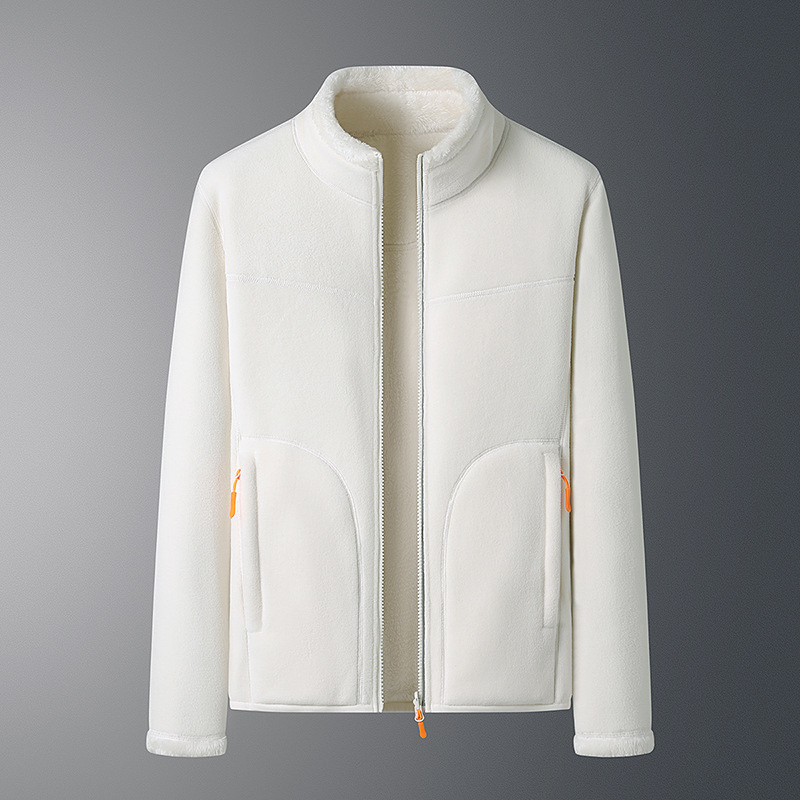 Parker - Lässige Herbst Fleece-Strickjacke mit Reißverschlusstaschen für Damen