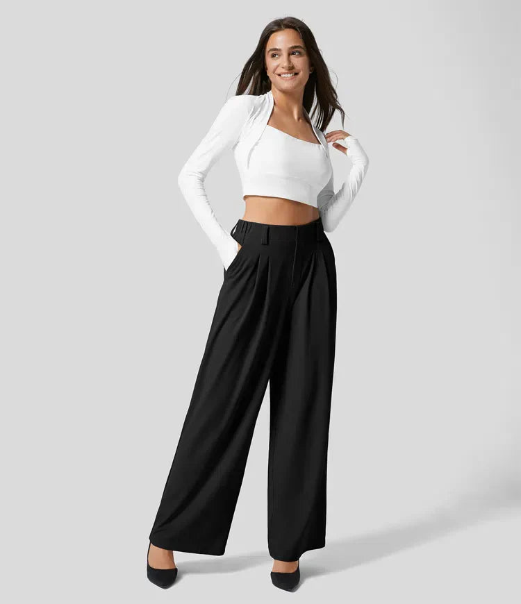Wide-Leg Hosen | Polyester | Elegant und Bequem