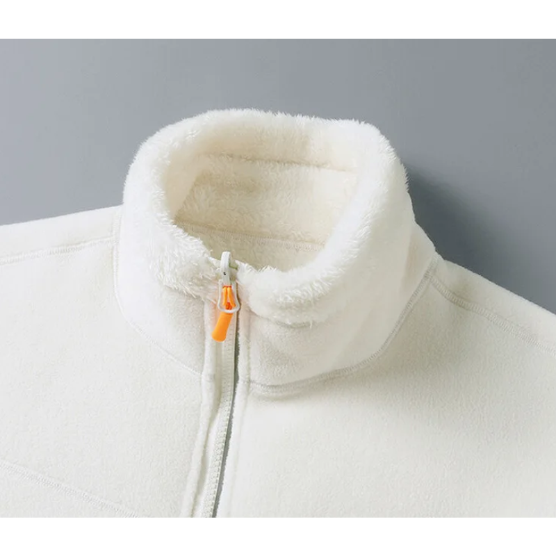 Parker - Lässige Herbst Fleece-Strickjacke mit Reißverschlusstaschen für Damen