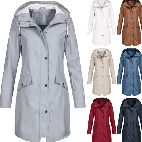 Shyma | Damen Winter Kapuzen Regenmantel | Lang