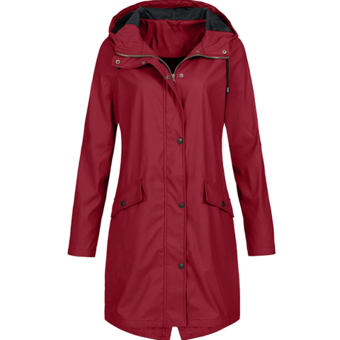Shyma | Damen Winter Kapuzen Regenmantel | Lang