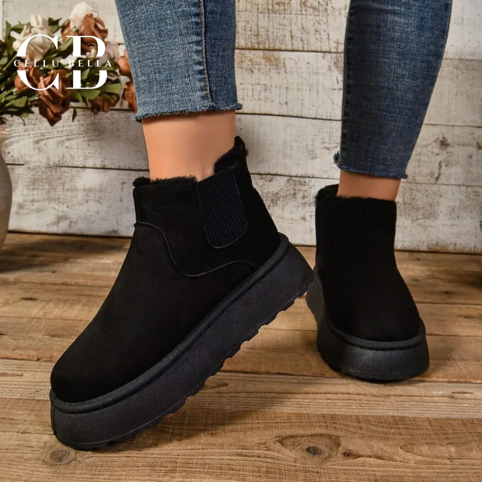 Winterveilchen Soft Boots – Eleganz und Wärme für jede Gelegenheit in Schwarz
